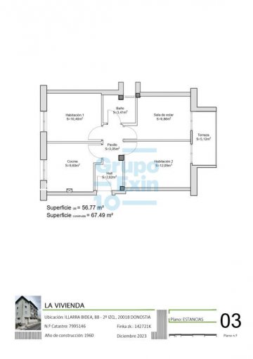 Foto 21 de Piso en venta en Ibaeta en zona muy tranquila