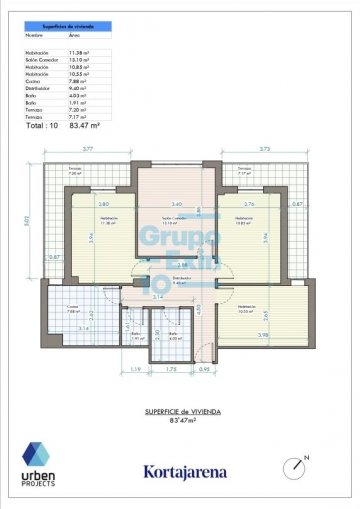Foto 25 de Al principio de Pº Rodil junto al polideportivo Manteo. Vivienda en esquina totalmente exterior con vistas despejadas. Parking comunitario y trastero en planta bajo cubierta.